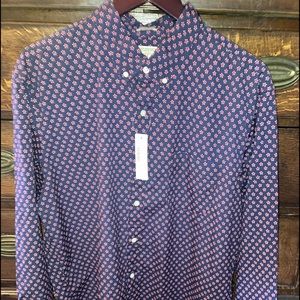 J. Crew Secret Wash cotton shirt in navy floral